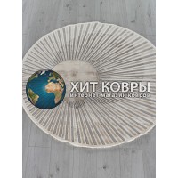 Турецкий ковер Safir 00837 Серый-коричневый круг